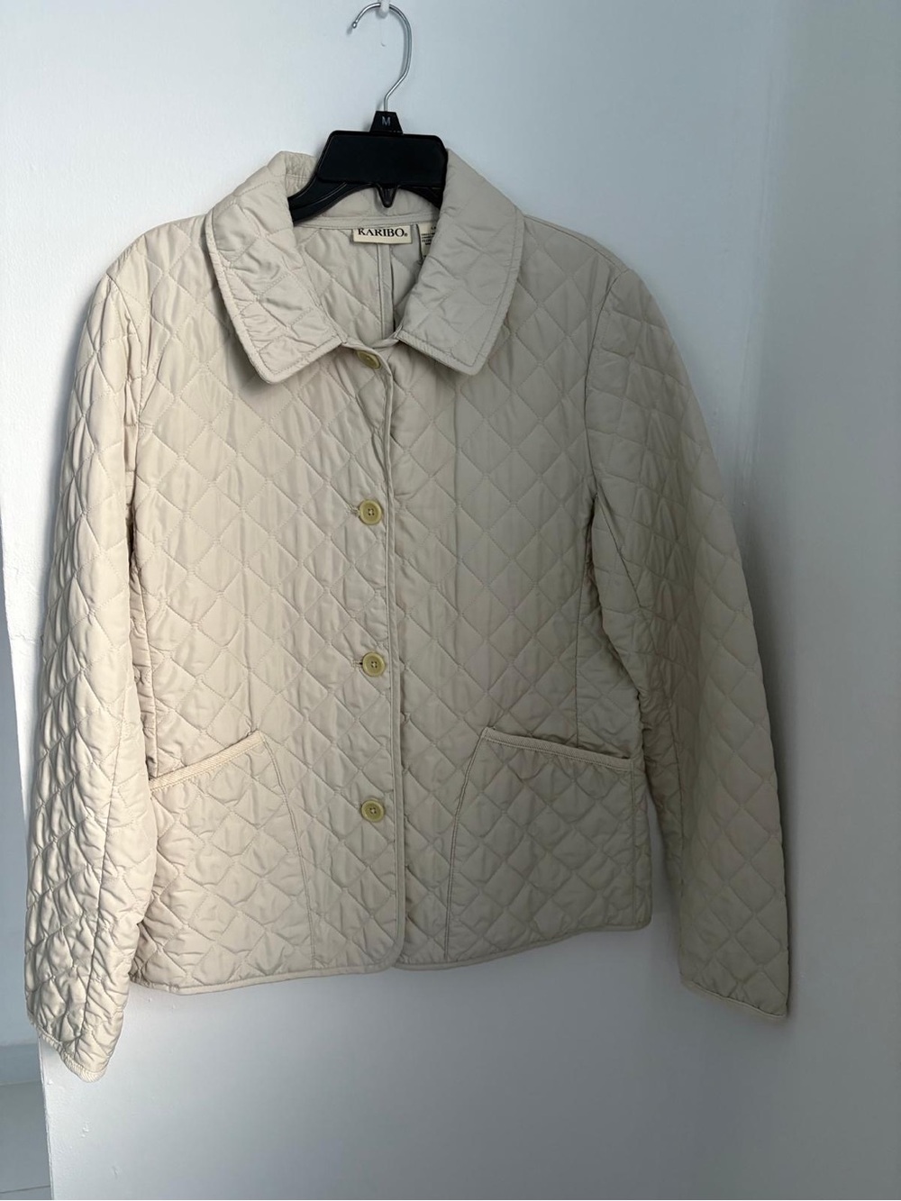 Women's Quilted Cream Jacket | Large